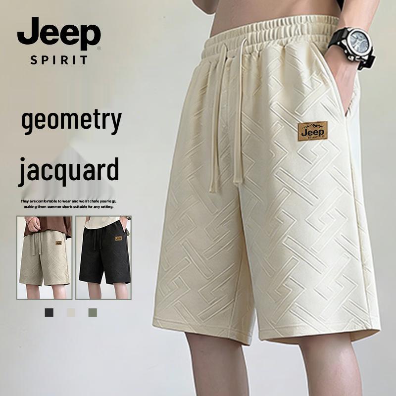 JEEP SPIRIT Men s 3D Jacquard Casual Shorts 2XL