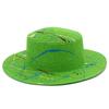 New graffiti straw hat spring and summer fashion paint Panama hat outdoor travel beach visor