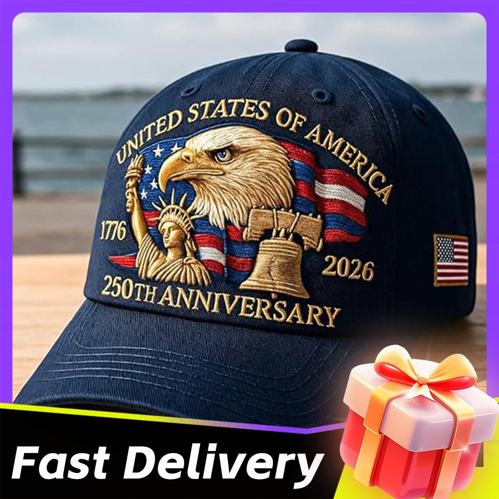 Men Women Baseball Caps US 250th Anniversary Cap Adjustable Retro Washed Patriotic Cap US 250th Anniversary Sports Trucker Hat