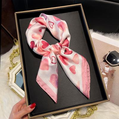 70*70 Women Summer Luxury Fashion Bohemia Stlye Silk Scarf Soft Hairband Neckerchief Tie Female Headband Foulard  Casual