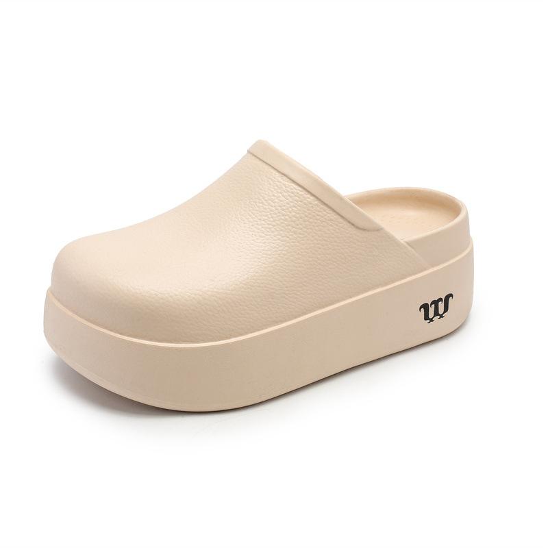 

Новые шлепанцы EVA с толстой подошвой и закрытым носком удобны для женщин для ношения вне дома, нескользящие, водонепроницаемые и без отверстий. 39