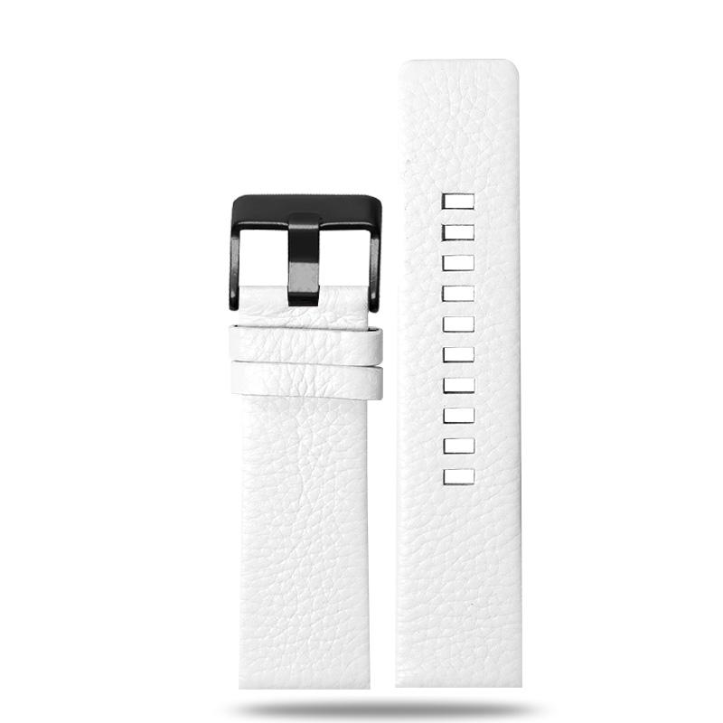 Hochwertiges Weiches Kalbslederarmband Herrenkette Für Diesel DZ1089 DZ1123 DZ1132 Ersatz Konvexes Armband 30*22mm 30mm*20 28*20mm Schwarz