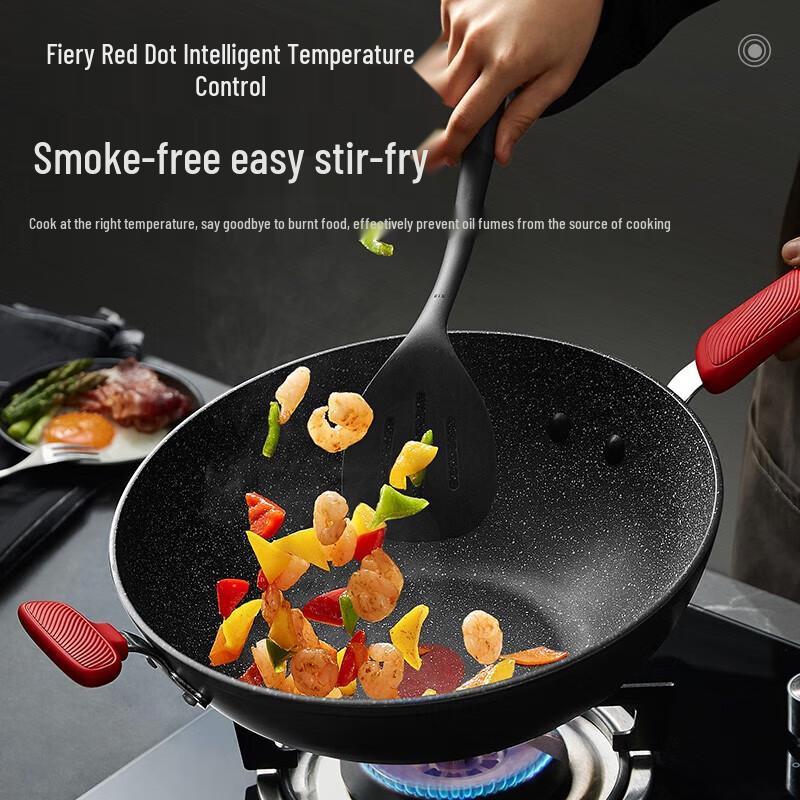 SUPOR 32CM Maifan Stone Non-Stick Wok