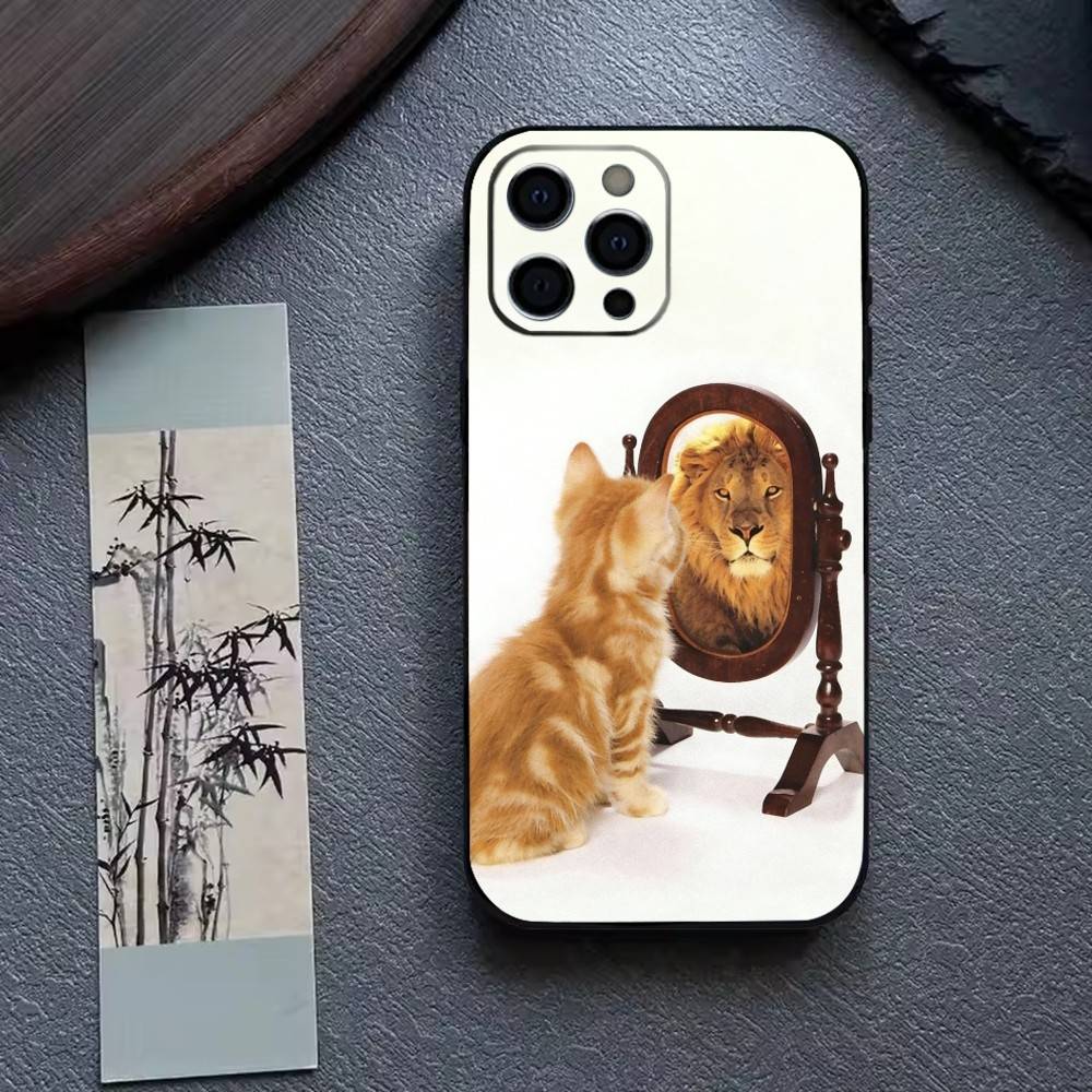 Funny C-Cute Cat Phone Case For iPhone 17, 16,15,14,13,12,11 Plus,Pro Max, Others Soft Black Cover