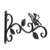 11.8inch Hanging Plant Bracket Hook Heavy Duty Black Iron Plant Hanger Bracket Rustic Home Decor for Flower Baskets Wind Chimes