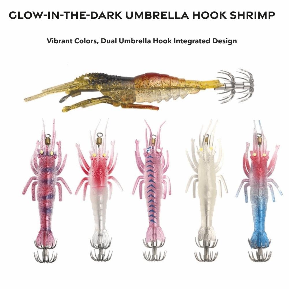 11cm 10g Artificial Shrimp Lure UV Luminous Trolling Fishing Bait for Fishing