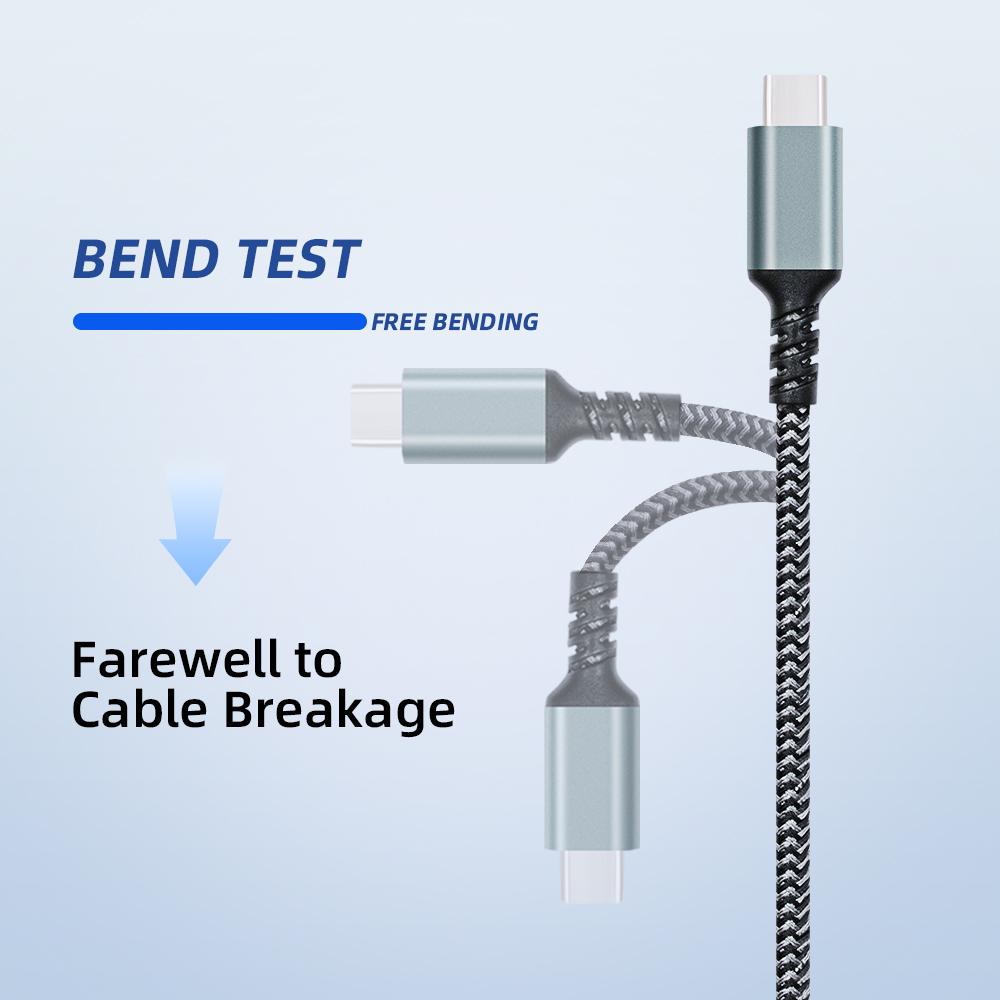 1M 2M 60W Braided Charger Cable Type C to Type C for iphone 15 16 USB 3.0 Fast Charging Data Cable for Iphone 15 Pro USB C Cable