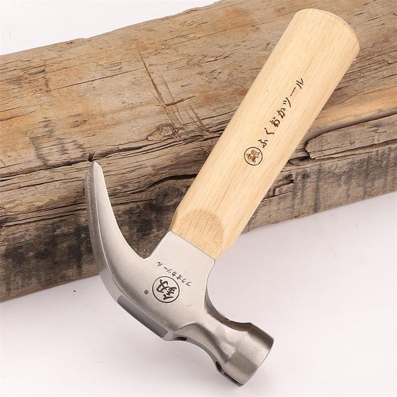 Mini Claw Hammer Household Manual Commonly Used In Woodworking Knock Out Nails Wooden Handle Small Hammer High Carbon Steel