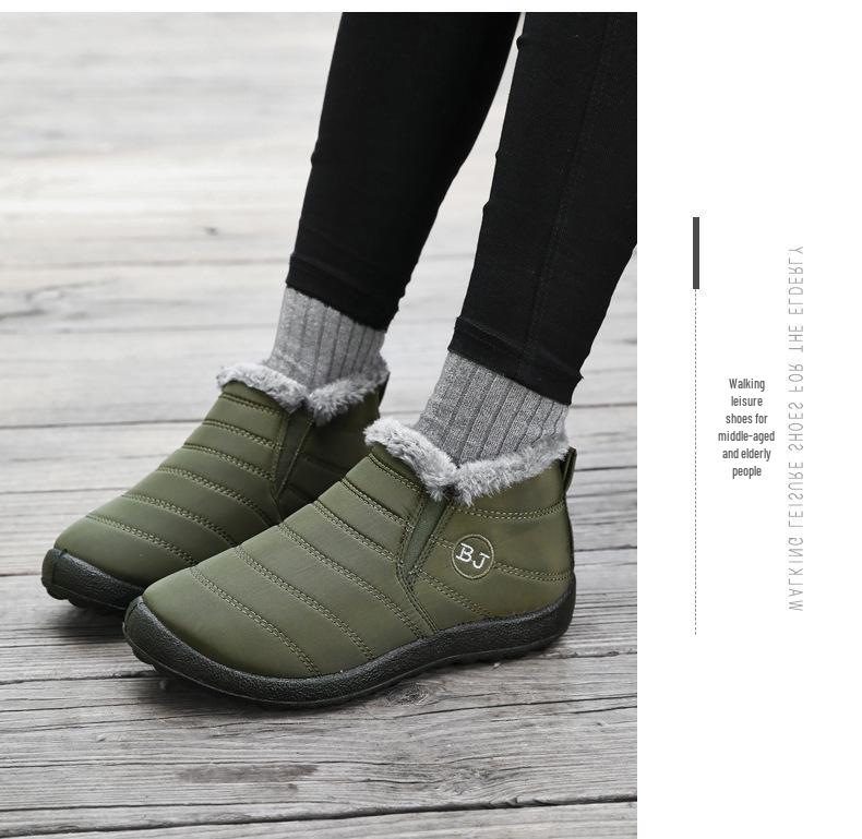 Warme Winter-Schneestiefel: Verdickte Samt-Freizeit-Baumwoll-Gehschuhe für Paare
