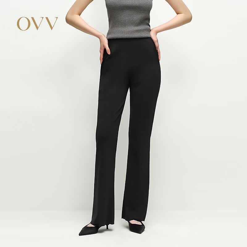 OVV Women s Classic Knitted Flare Pants M