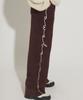 Eoboneoseu Lettering Corduroy Wide Leg Pants [Burgundy]
