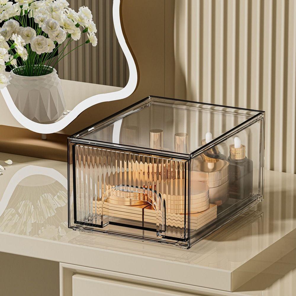 Acrylic Cosmetics Storage Box Dustproof Perfume Lipstick Mask Storage Rack  Sundries
