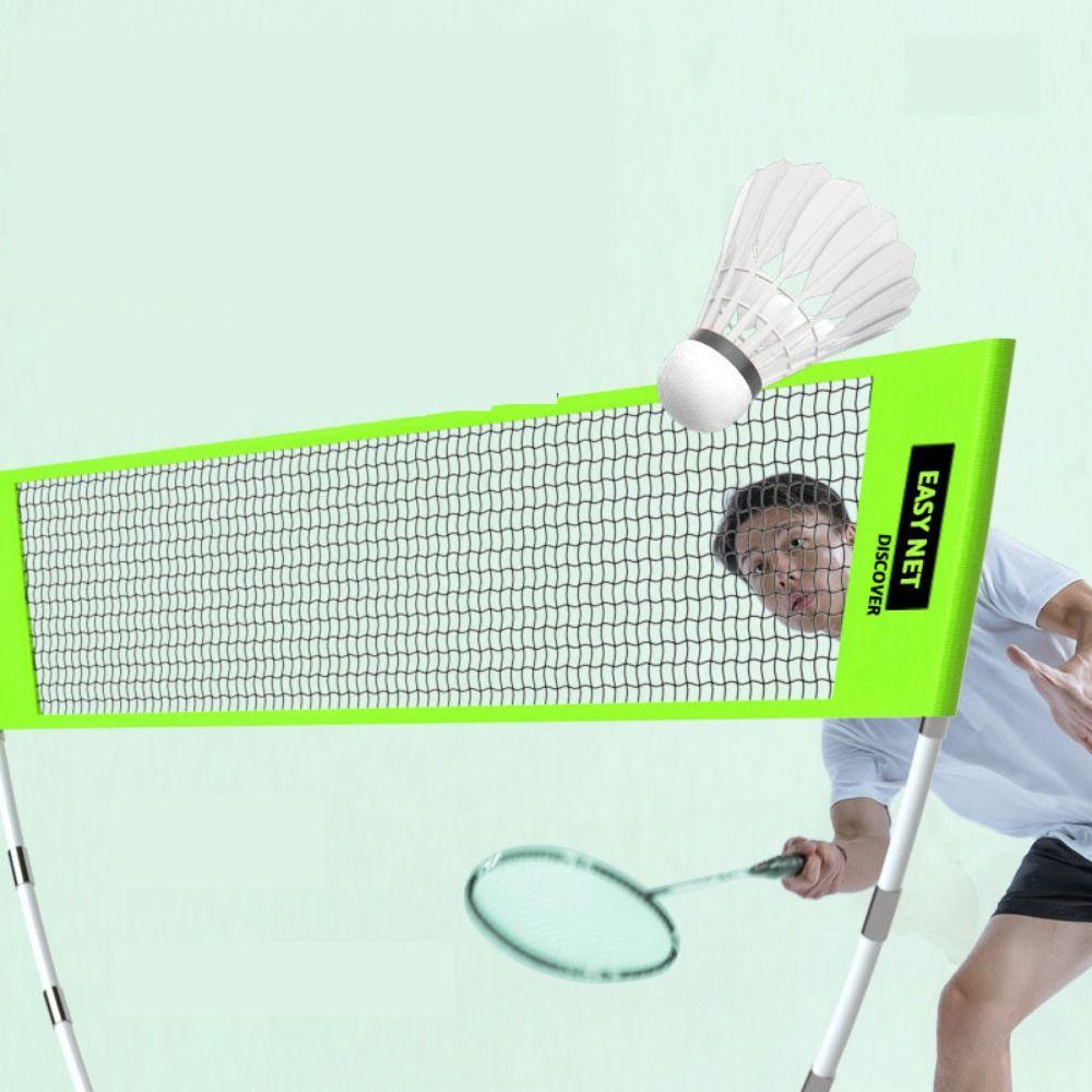 Easy Setup Badminton Net Height Adjustable Badminton Mobile Grid Structure  Outdoor