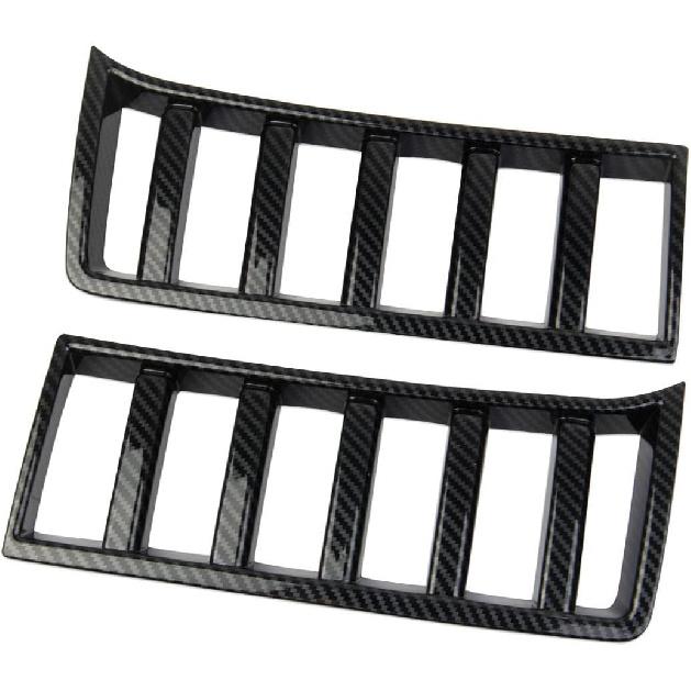 Carbon Fiber Front Headlights Grille Vent Trim Cover For Toyota Tundra 2022-2026
