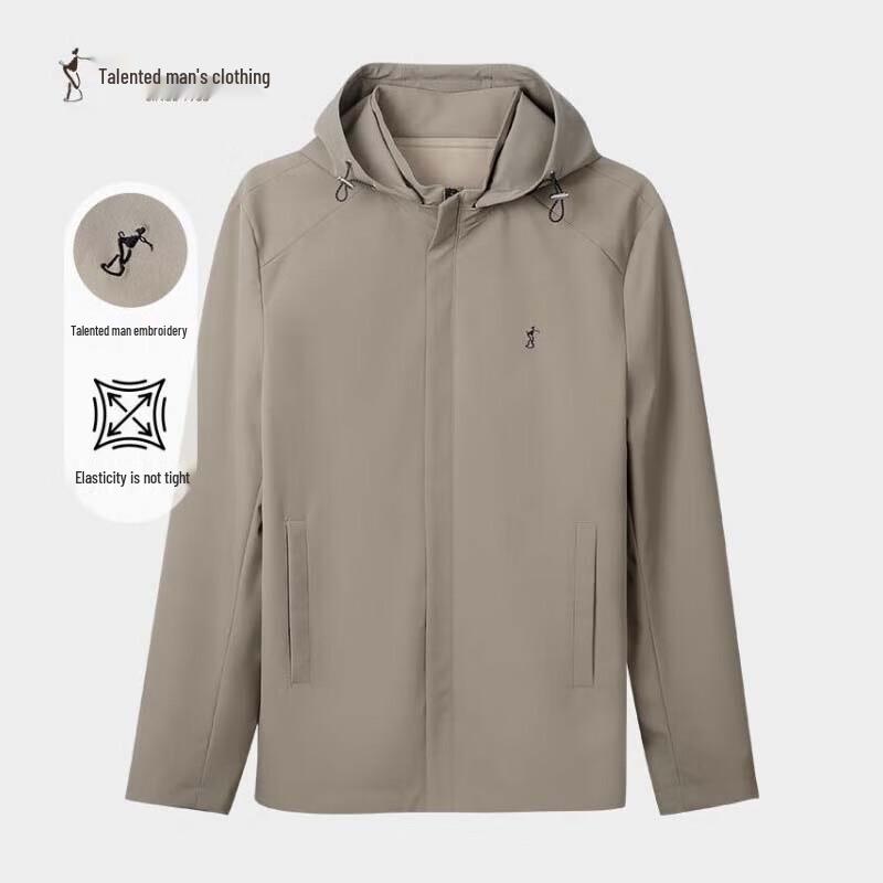 TRIES Men s Outdoor Casual Hooded Drawstring Jacket 3XL