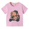 Capybara Kids Tshirt Children animal Tees Cartoons Clothes Kid Girl Boy Cute Capybaras Lovely T Shirt Baby Casual Top Clothes