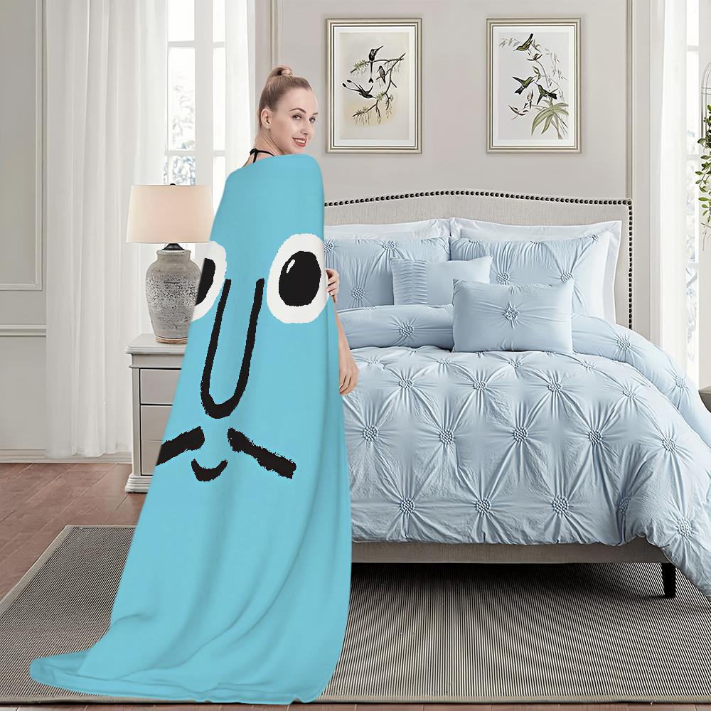 Blanket Funny For Soft Throw Art Blanket for Picnic Bed Sofa Home J-Jean Face Bedroom Fashion J-Jullien Cozy Warm Comfortable
