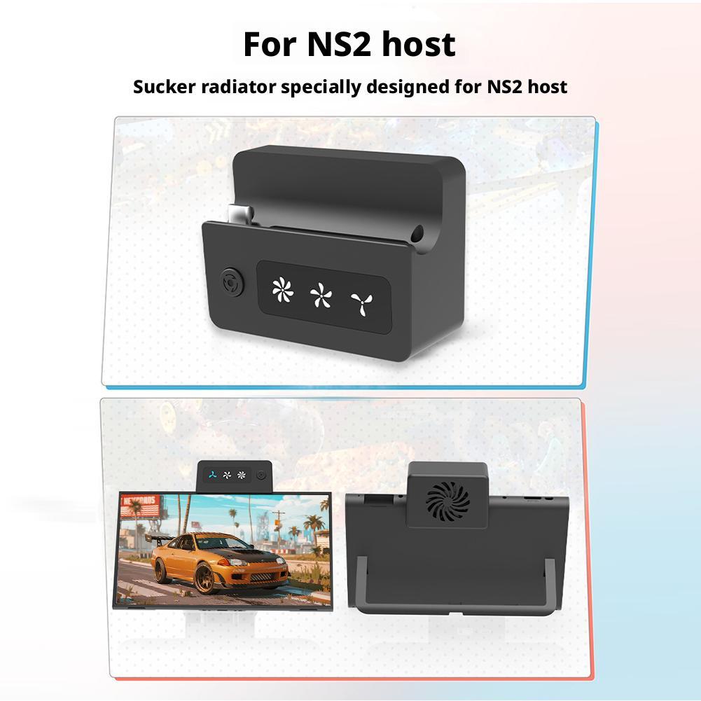 Dockingstation Dock Konsole Dock Kühler Host Mit Lüfter 2-Gang-Einstellung Für NS2 Für Switch 2 Lüfter