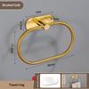 Durable Towel Holder Self-Adhesive No Drilling Bathroom Hook Stainless Steel Bathroom Organizer Kitchen Storage Rack