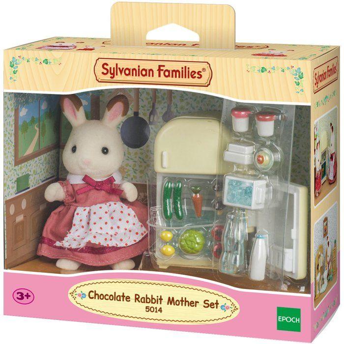 La maman Lapin Chocolat et réfrigérateur - Sylvanian Families - 5014
