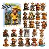 Highland Cow Theme Acrylic Decorative 2026 Calendar Advent Christmas Collection 2D Flat Pendants Ornaments 24 Days Countdown Gift for