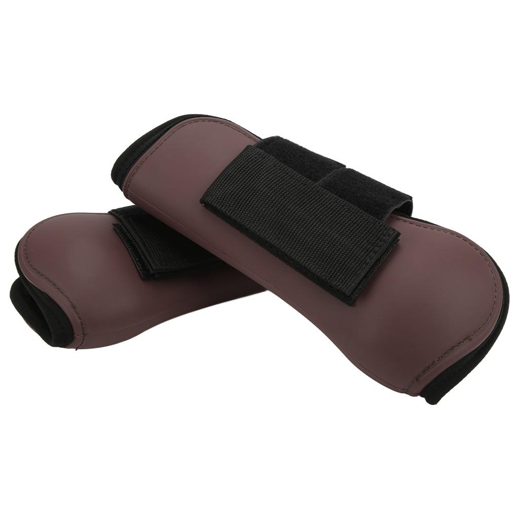 1 para ochraniaczy na nogi dla konia PU skorupa neoprenowa ochrona nogi konia do skoków myślistwa brązowy