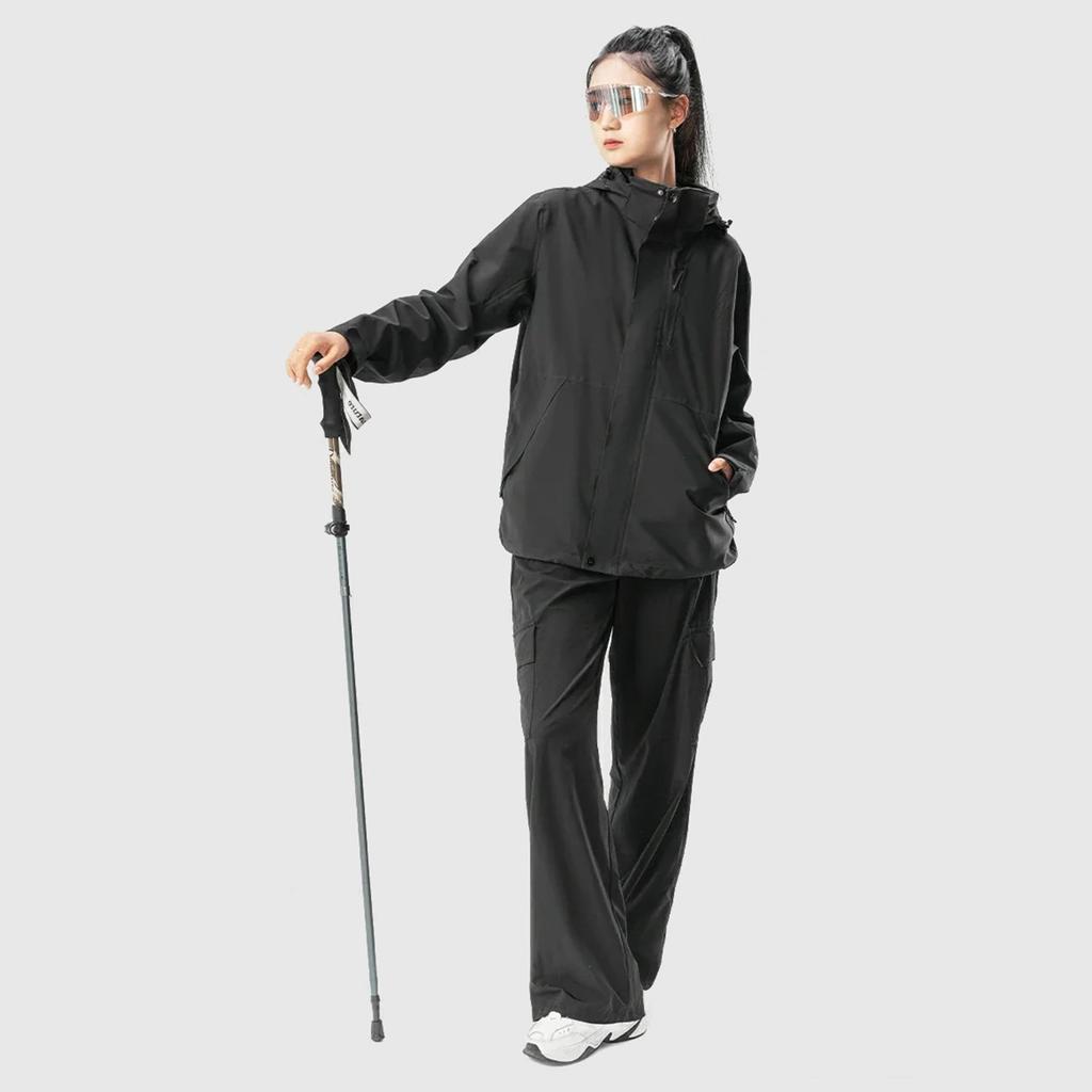 Nordic Walking Stick, Aluminum Trekking Pole, 110 - 130 Cm, Brown - 1 Pc.