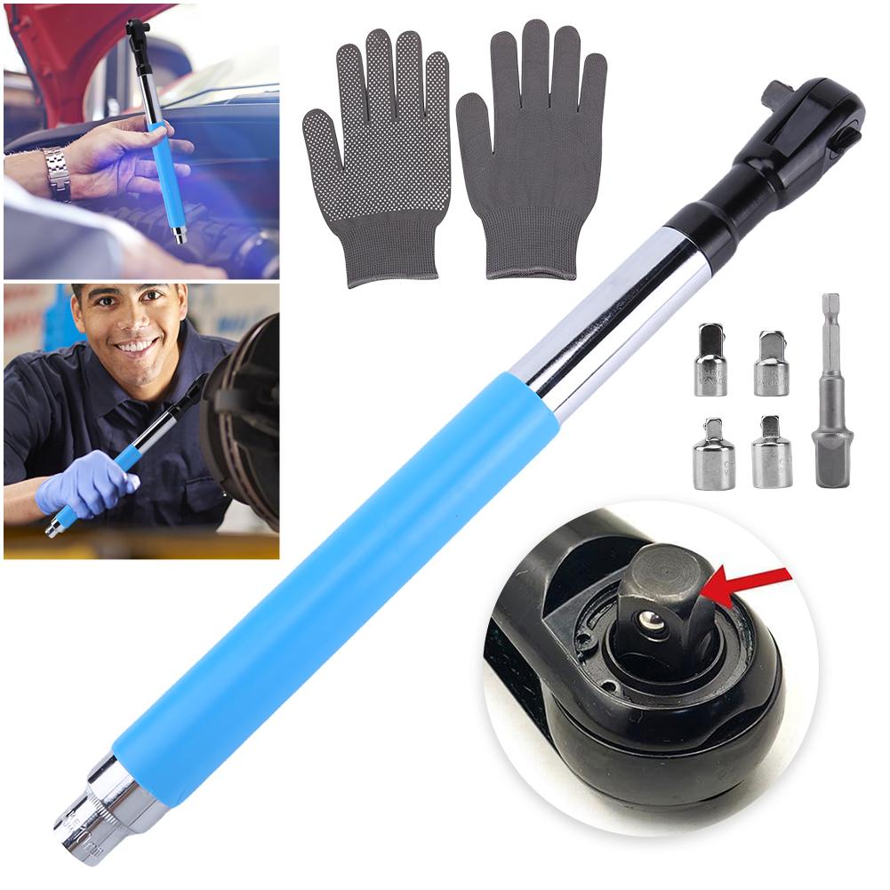 Narzędzia do przedłużania kluczy udarowych, klucze z napędem łańcuchowym, przedłużki ręczne, zestaw kluczy zapadkowych z przedłużkami, adaptery do nasadek 1/2 cala