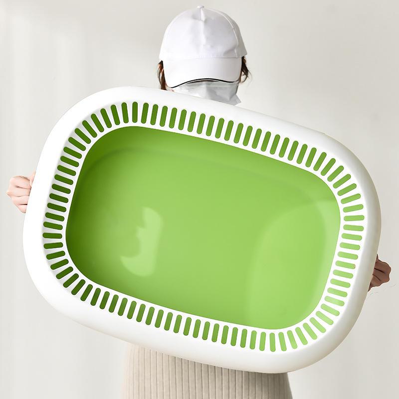 Senye Extra Large Splash-Proof Semi-Enclosed Cat Litter Box with Deodorant
