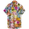 Oversized Shirt Hawaiian Beach Holiday Flower Painting Pattern Summer Casual Man Top Breathable Mens Design Clothing New