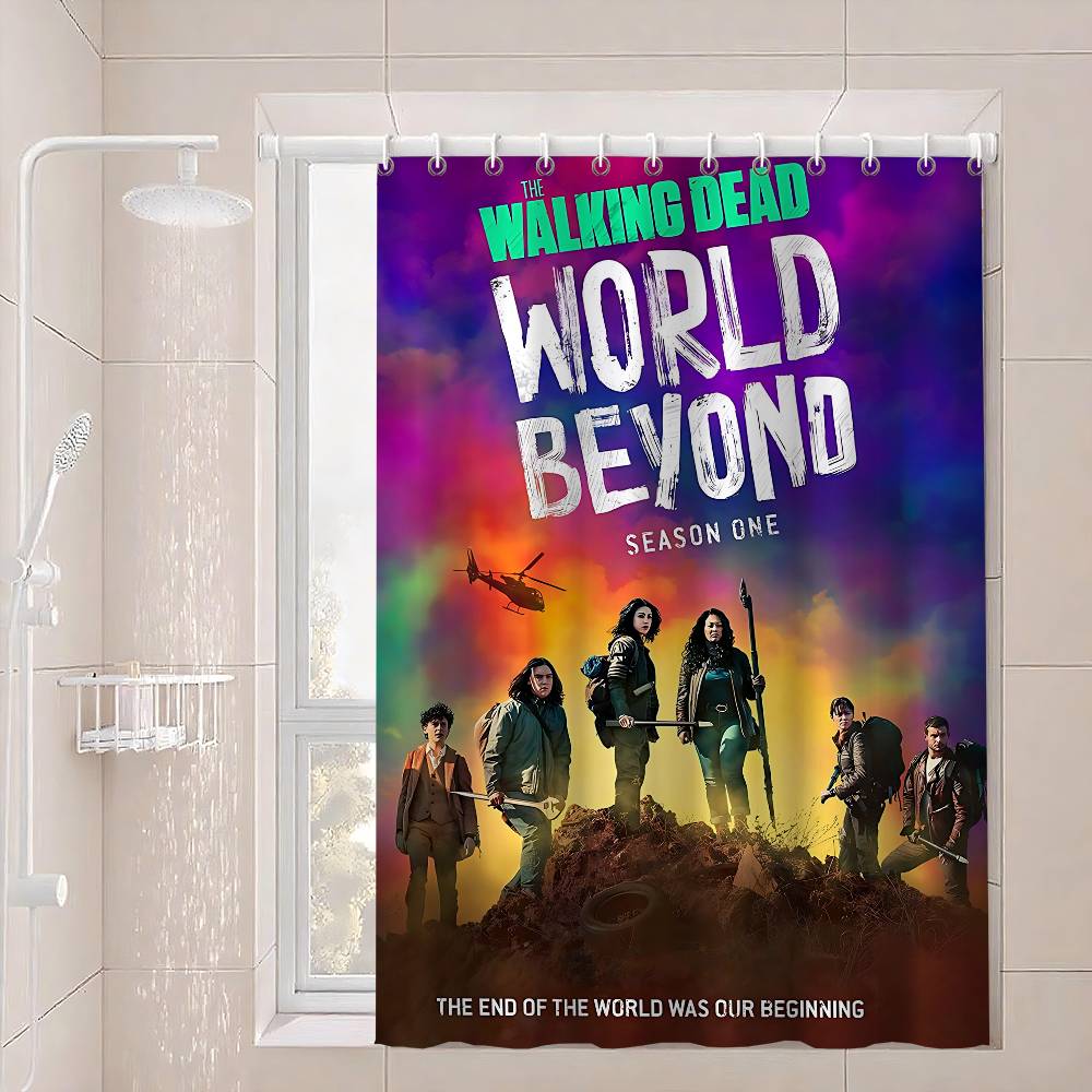 The W-Walking D-Dead Shower Curtain - Water-Repellent And Leak-Resistant, Mold And Mildew Resistant For