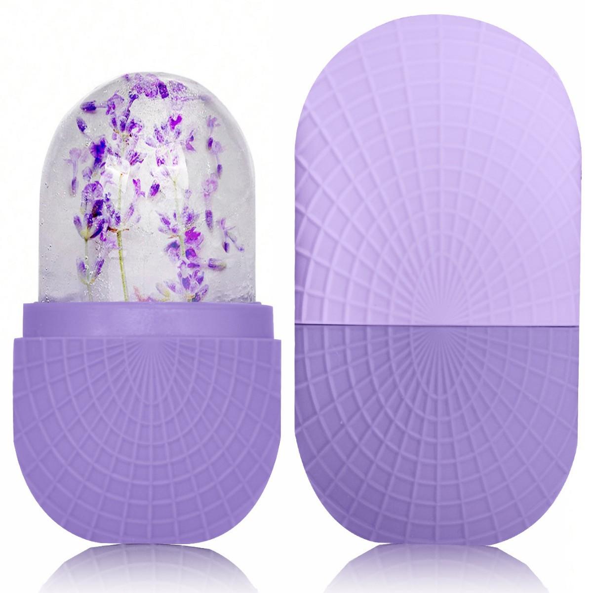 

Силиконовые подносы Бьюти-лифтинг Ледяной шар Массажер для лица Контуринг Ролик для глаз Уход за лицом Инструмент для ухода за кожей фиолетовый