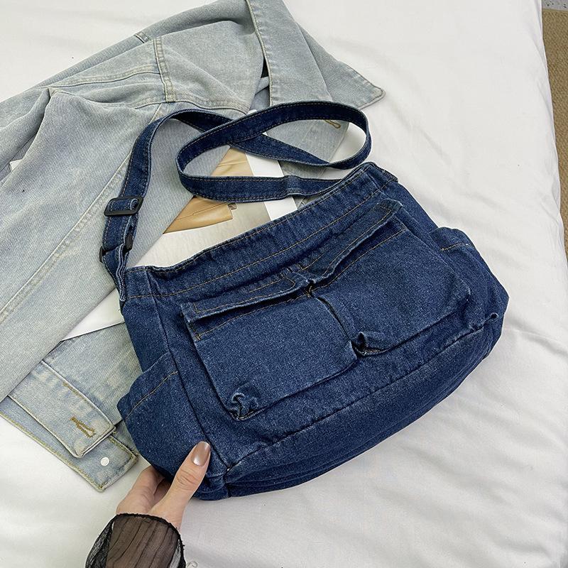 Denim Shoulder Bag Vintage Large Capacity Crossbody Bag