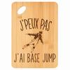 Cutting Board - PLANETEE - Base Jump I Can't - Bamboo 30 X 20 X 1 Cm - Hole 24 Mm - Rounded Edges