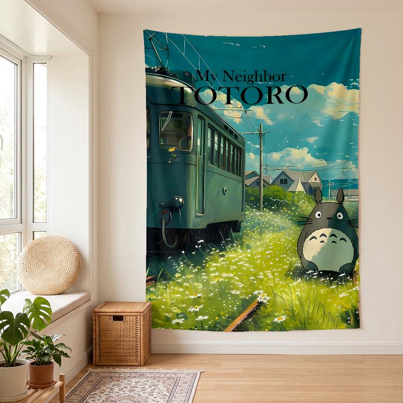 Mein Nachbar Totoro (25) Wandbehang Stilvoller Wandbehang für Schlafzimmer Wohnzimmer Studentenwohnheim Schönes Geschenk für Familie und Freunde