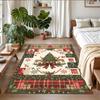 Christmas Printed Square Area Rug Soft Non Slip Floor Carpet For Bedroom Holiday Gift