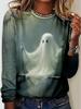 2024 European & American Women's Autumn/Winter Long-Sleeve Printed Round Neck T-Shirt