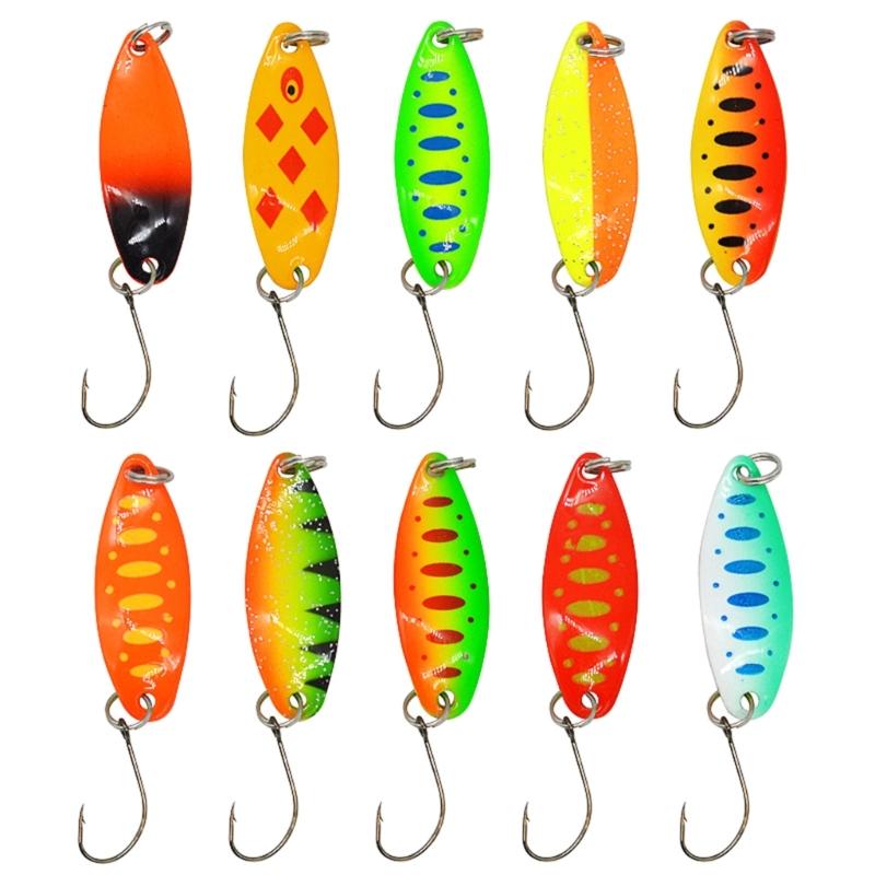

10Pcs Metal Spoon Fish Lures Fishing Lures Spinner Baits Casting Fishing Lures Baits Fishing Spoons Lures Sequins Baits 1