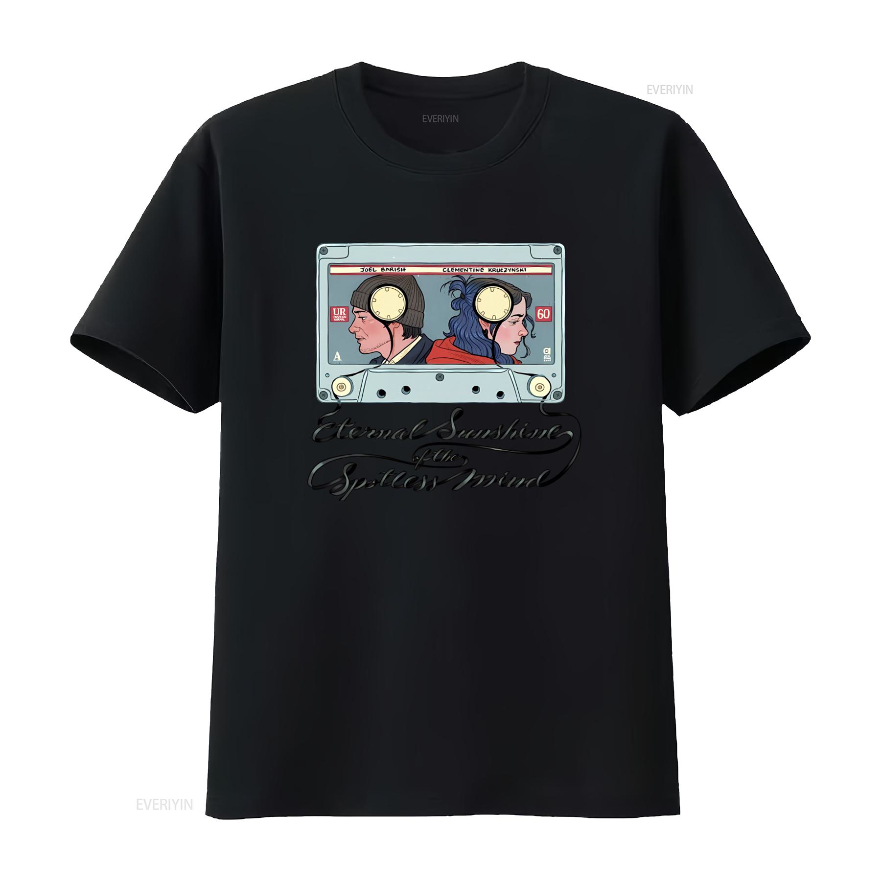 

Eternal Sunshine of the Spotless Mind Retro Cassette Tape Design T Shirt vintage Washed Breathable Versatile Slightly Unisex 4XL
