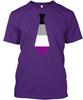 Asexual Flag Tie T-Shirt Made In the USA Size S To 5XL