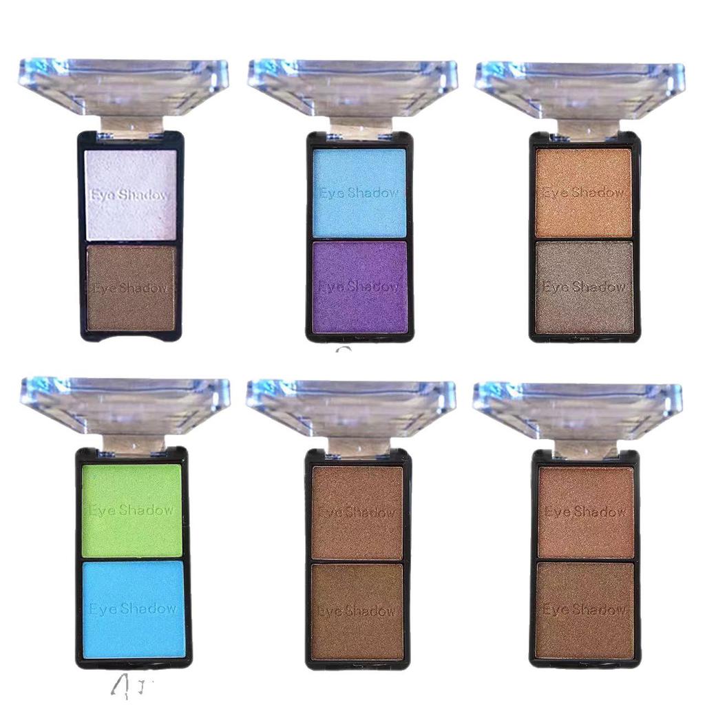 Ashariya Two-Color Pearlescent Earth Tone Eyeshadow Palette