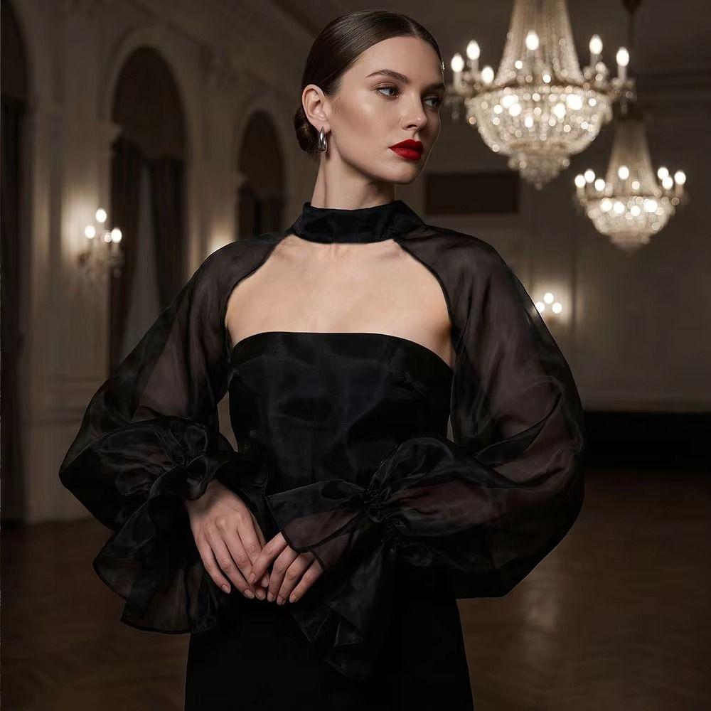 Puffy Wedding Arm Sleeves Transparent Evening Prom Cape Elegant Arm Covers  Party Accessories