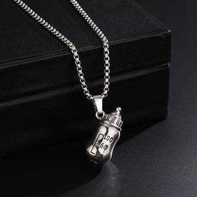 Pendentif Biberon Hip Hop Tendance pour Hommes, Femmes et Enfants - Joli Bijou en Alliage Chaîne de Pull