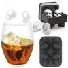 1pc Ice Cube Tray 3D Skull Ice Mold-Easy Release Silicone Mold 4 Cute and Funny Ice Skull for Whiskey Cocktails and Juice Beverages Black Ice Mold