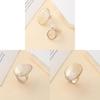 Shell Jewelry Ring Copper Plated White K Opening Adjustable For Fashion Fans