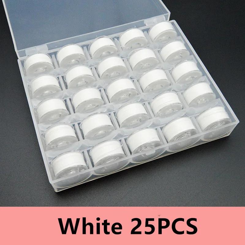 25/36 Colors Set Bobbin Thread Polyester Thread Spools Sewing Machine Bobbins With Storage Box For Embroidery Sewing Accessories