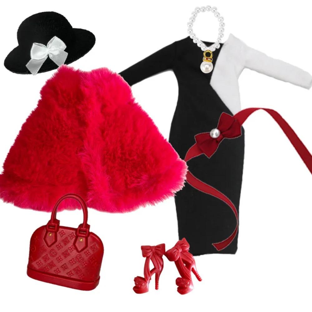Doll Clothes Deluxe Fashion Pack Tea TIME Black & RED Classic Set for 11.5” Doll