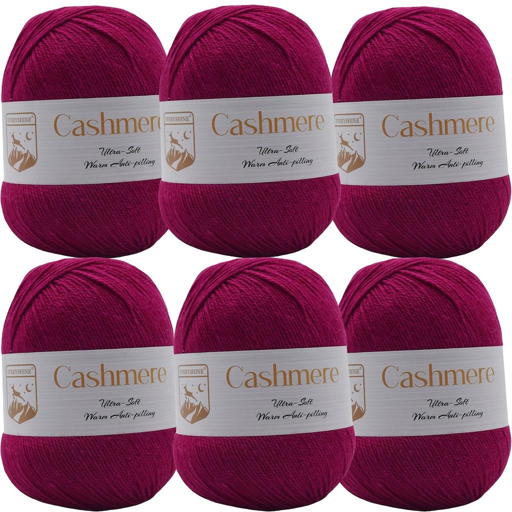 6pcs Cashmere Yarn Set, Ultra-Soft Polyester Blend, 300g/10.58oz Total, for DIY Crochet & Knitting, Warm Hand-Woven Crafts