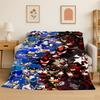 Classic Game S-Sonic Cartoon Soft Flannel Throw Blanket,Cozy Blanket for Bed,Couch,Sofa,Bedroom,Living Room,Travel,Picnic Kids