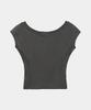 ETRE AU SOMMET Pigment Damage Panel Short Top (Dark Gray)